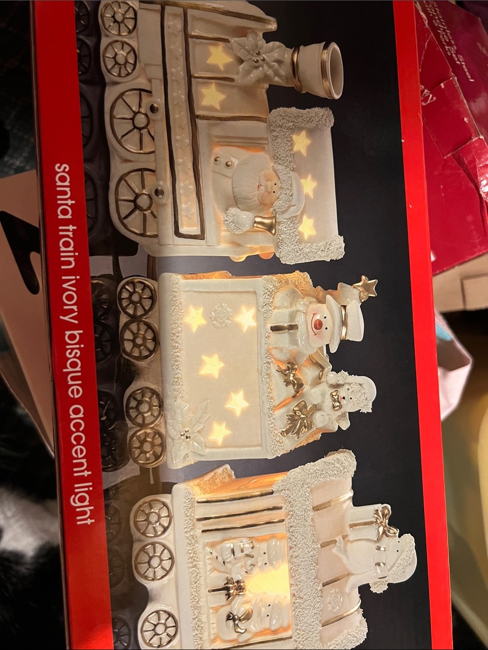 Ivory Holiday Train Bisque Accent Light - Ivory
